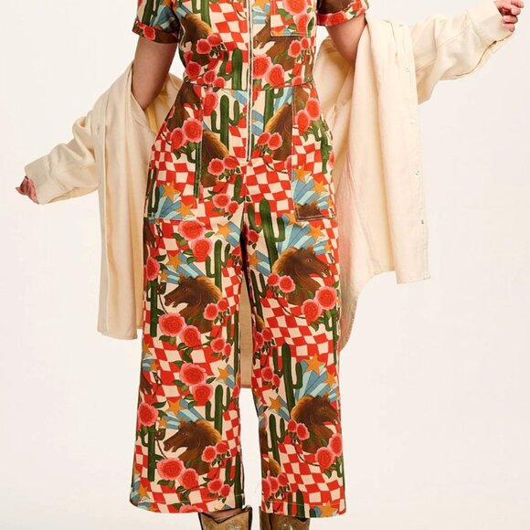 Lucy & Yak Ragan Jumpsuit in Giddy Up - Picture 3 of 4